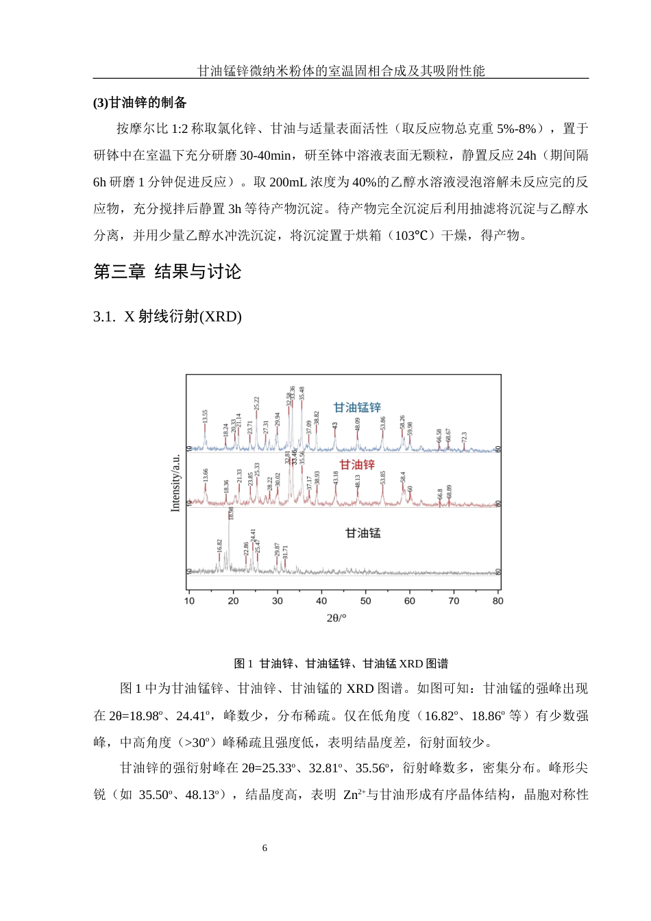 25年WH制药工程 甘油锰锌微纳米粉体的室温固相合成及其吸附性能11.28-AI17.55终稿-约10165字符.docx_第10页