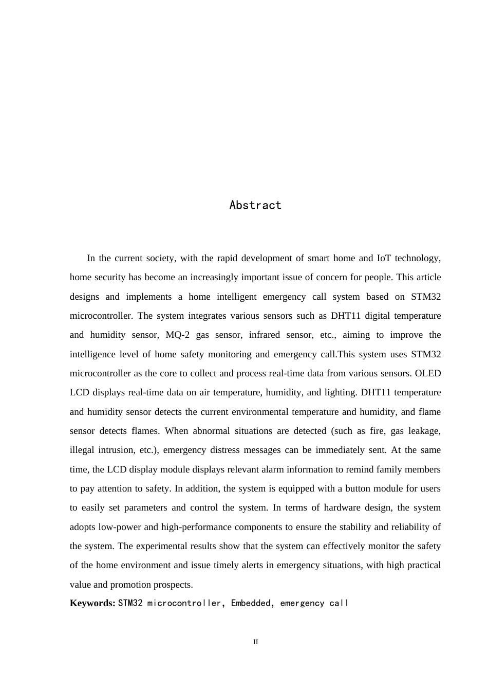 25年WH通信工程 基于单片机的家庭智能紧急呼救系统的设计15.51-AI18.64-约26160字符.doc_第4页