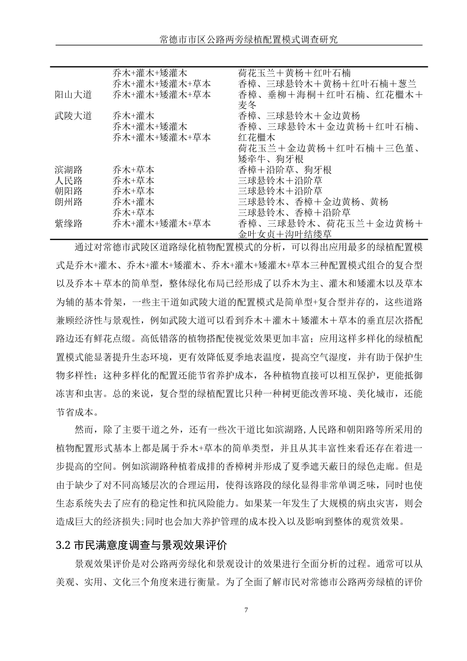25年WH生物科学 常德市市区公路两旁绿植配置模式调查研究10.31-AI25.36终稿-约10400字符.docx_第10页