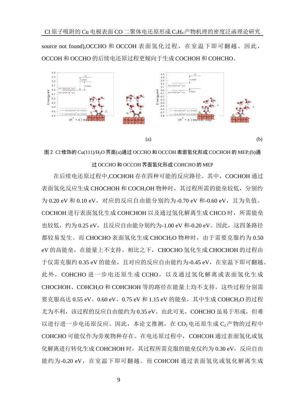 25年WH化学 Cl原子吸附的Cu电极表面CO二聚体电还原形成C2H4产物机理的密度泛函理论研究10.19-AI20.2终稿-约14417字符.docx_第9页
