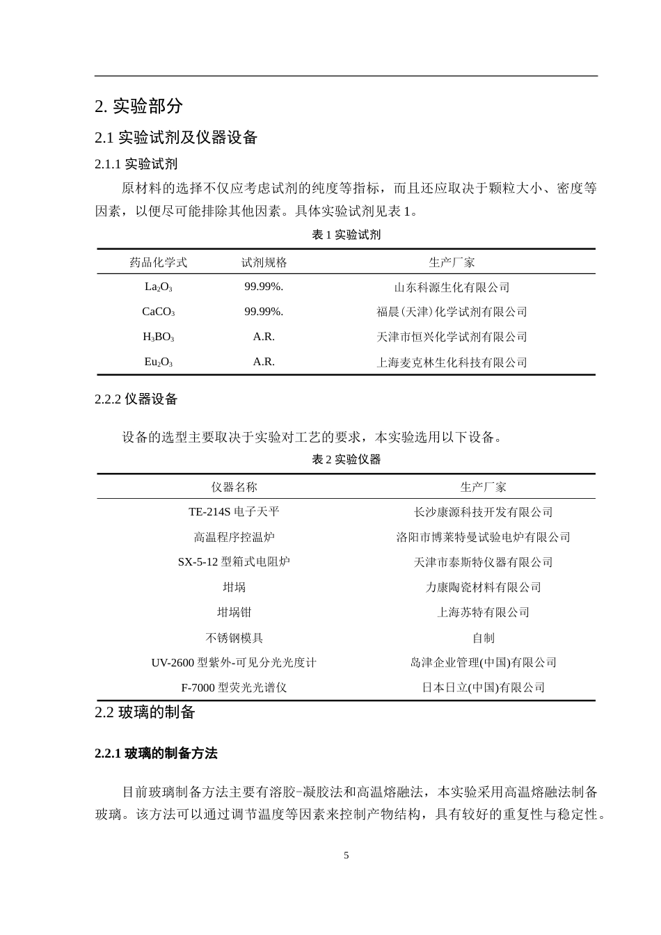 25年WH材料科学与工程 Eu3掺杂硼酸盐玻璃在紫外-可见光区的光学和发光性能23.05-AI32.14-约11648字符.doc_第6页