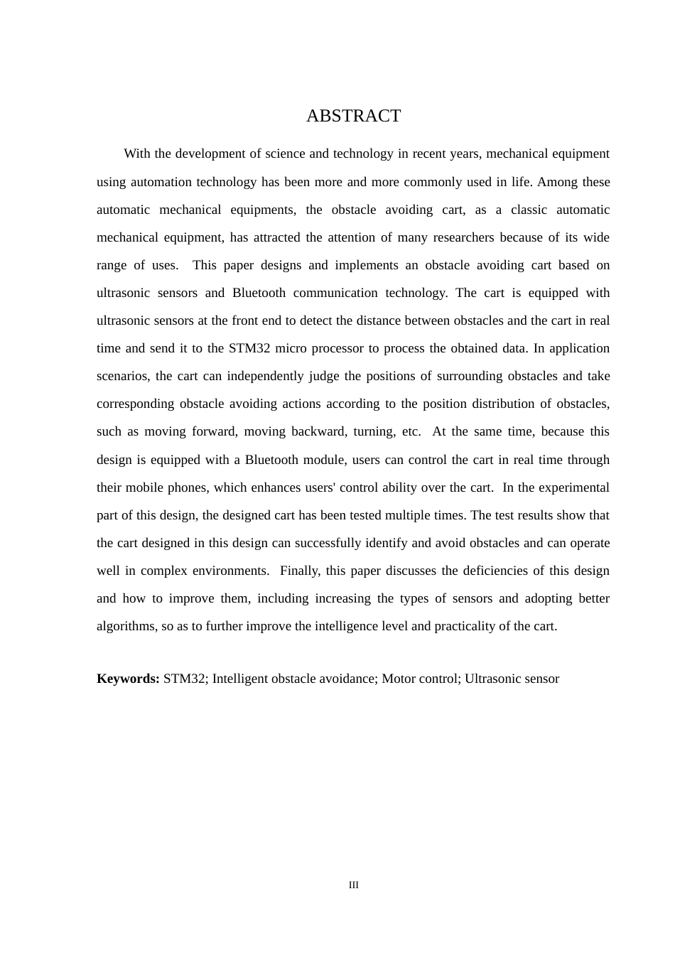 25年WH通信工程-基于STM32的小车避障系统的设计关键词：单片机；智能避障；电机控制；超声波传感器终稿-约13982字符.docx_第2页