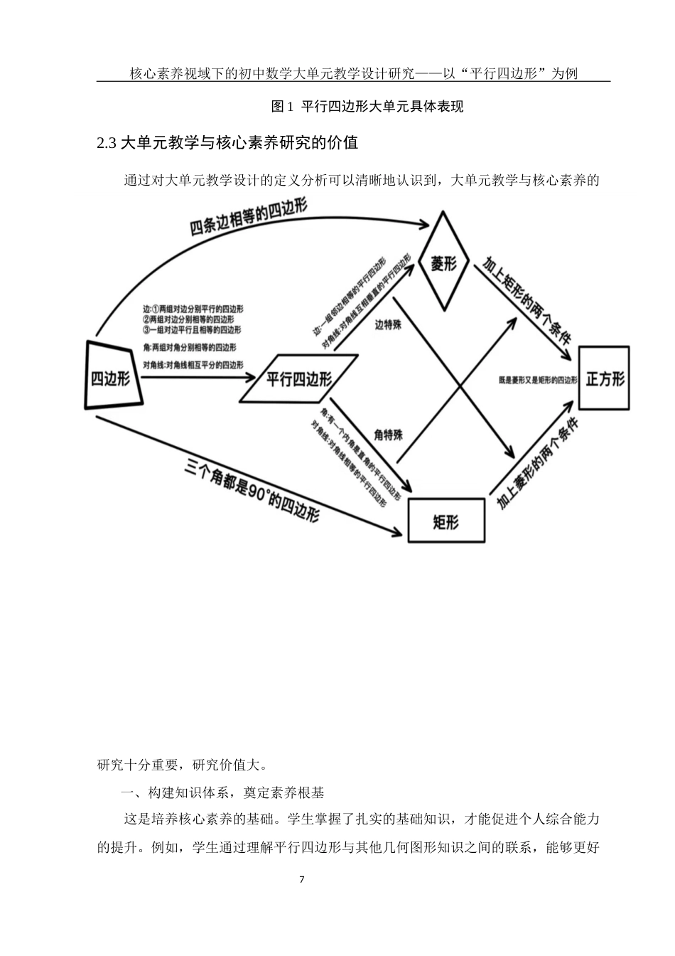 25年WH数学与应用数学 核心素养视域下的初中数学大单元教学设计研究——以“平行四边形”为例17.49-AI12.8终稿-约7039字符.docx_第8页