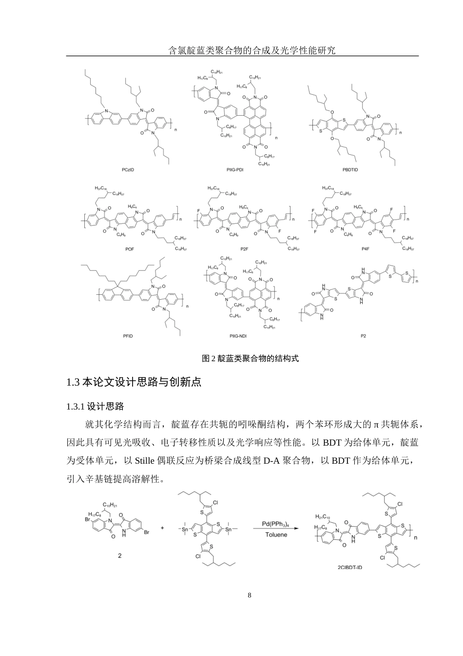 25年WH化学 含氯靛蓝类聚合物的合成及其光学性能研究18.32-AI11.44-约13947字符.doc_第8页