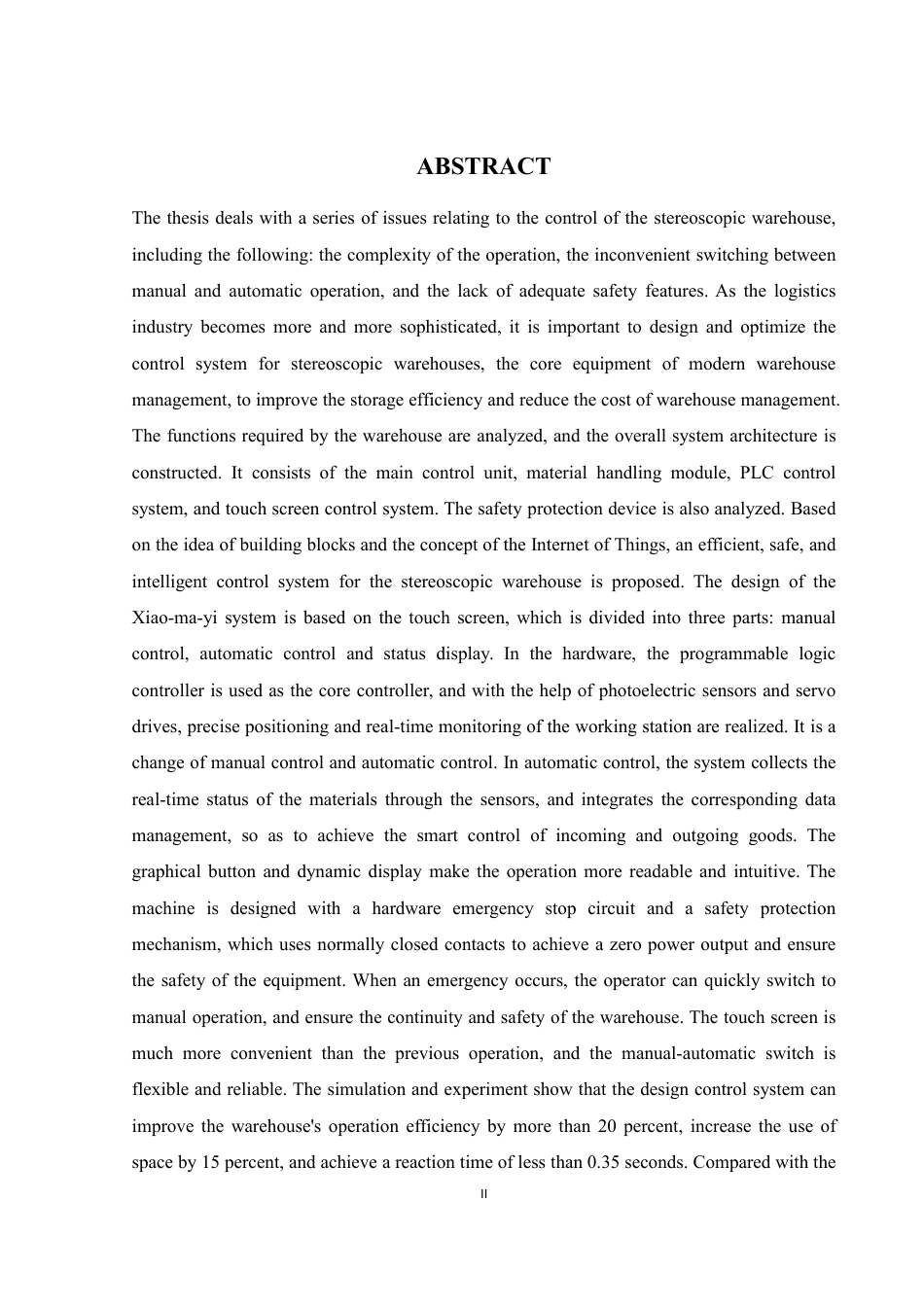 25年WH自动化-立体仓储控制系统的设计终稿-约16440字符.pdf_第4页