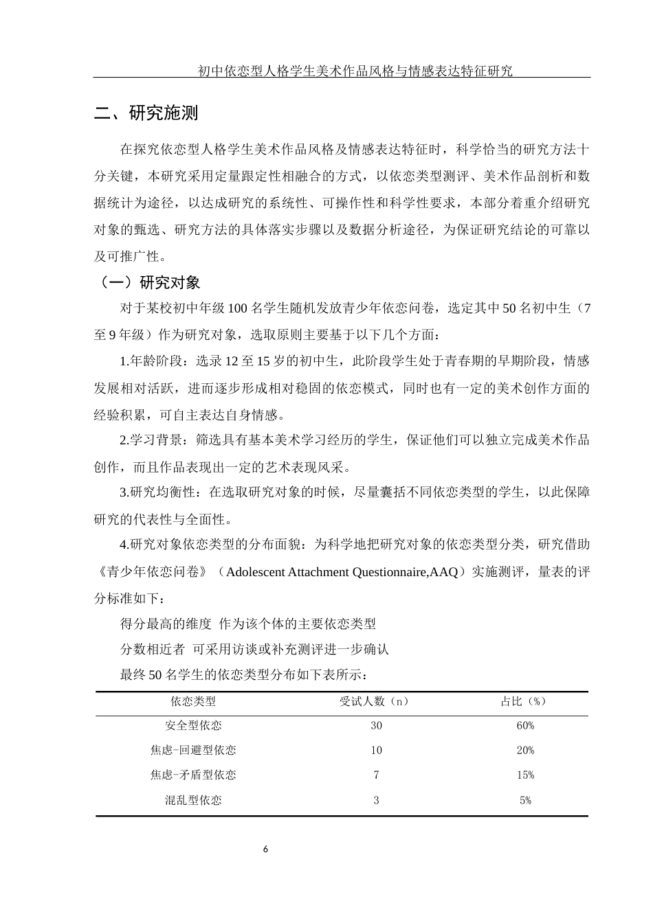 25年WH美术学 初中依恋型人格学生美术作品风格与情感表达特征研究2.49-AI6.99终稿-约15703字符.docx_第7页