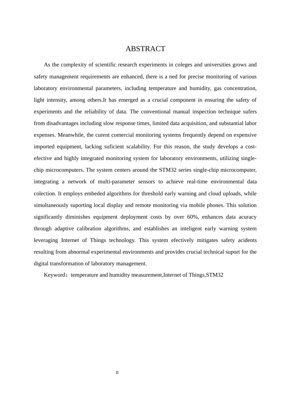 25年WH通信工程-基于单片机的实验室环境监控系统设计.docx 关键词：温湿度检测；光照强度检测；物联网终稿-约14073字符.docx_第4页