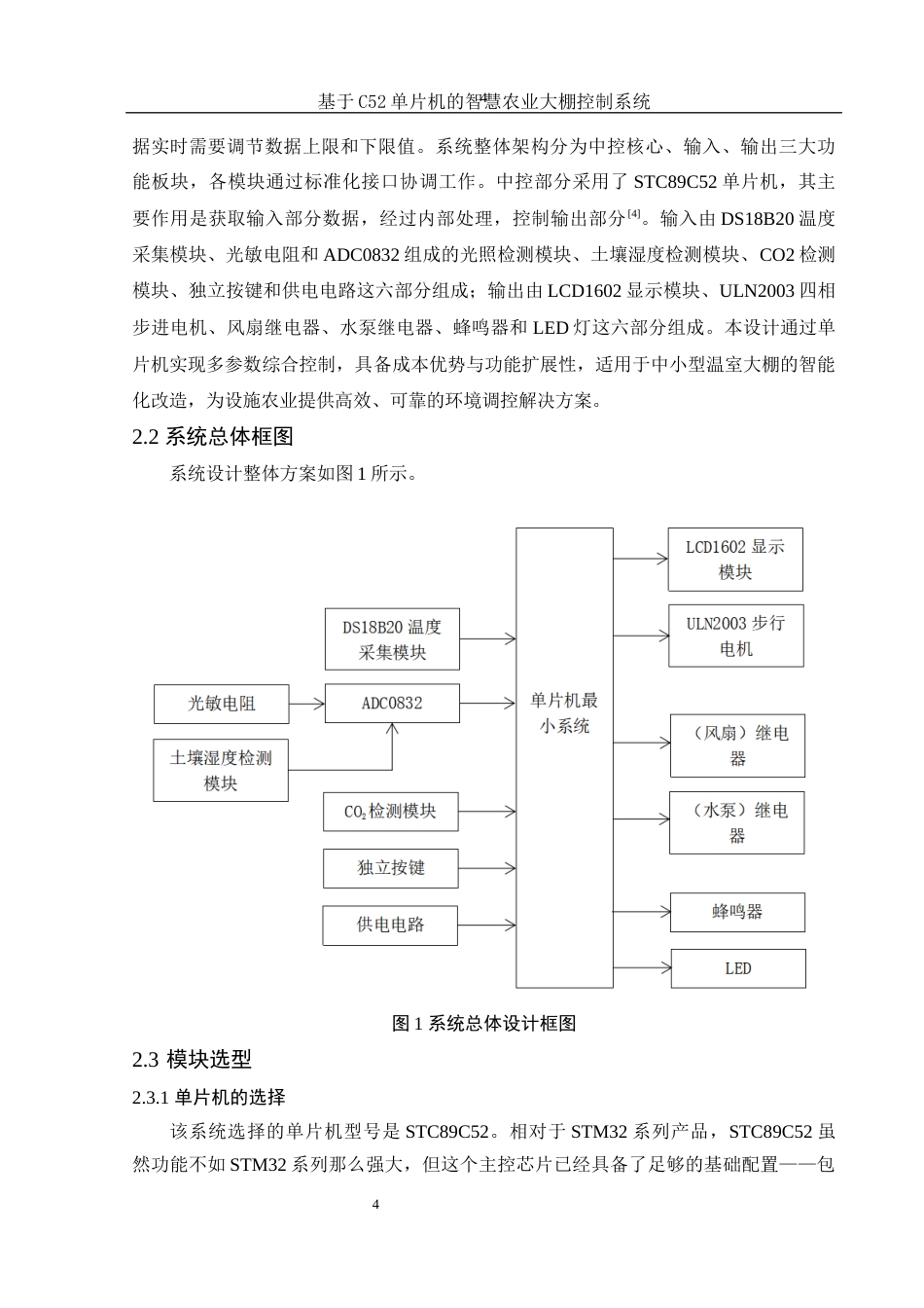 25年WH集成电路设计与集成系统 基于C52单片机的智慧农业大棚控制系统19.84-AI10.9-约15730字符.doc_第7页