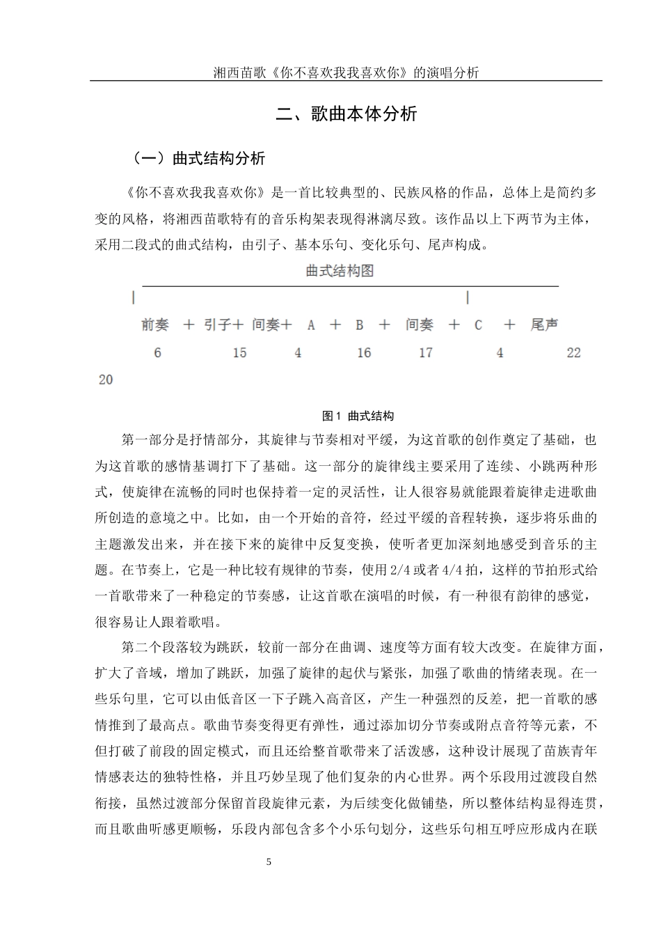 25年WH音乐学 湘西苗歌《你不喜欢我我喜欢你》的演唱分析5.3-AI2.54终-约10030字符.docx_第6页