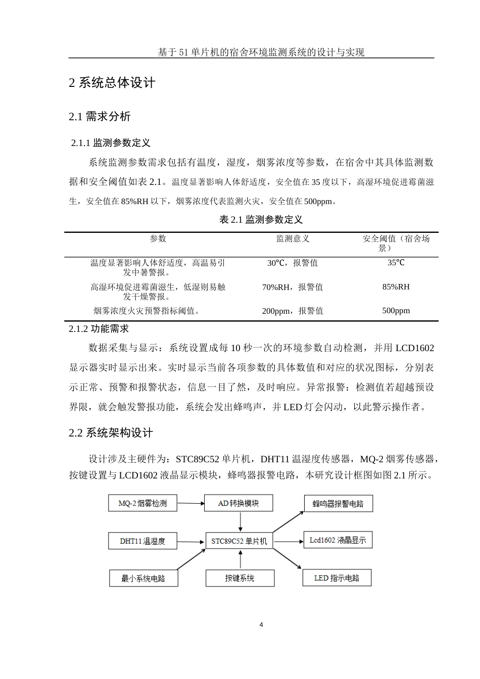 25年WH集成电路设计与集成系统 基于51单片机的宿舍环境监测系统的设计与实现16.3-AI2.0终-约15312字符.docx_第7页