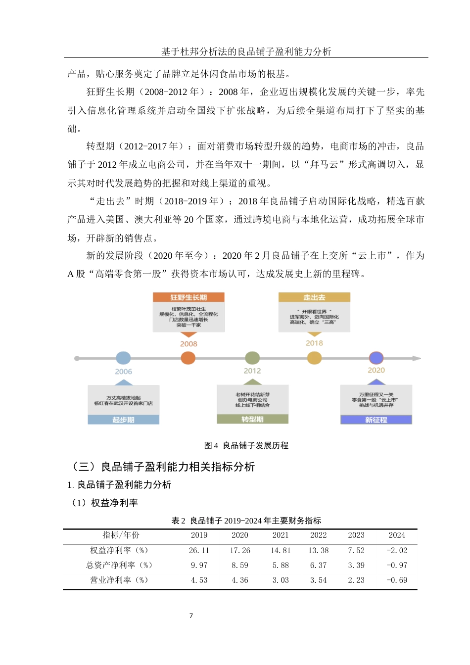 25年WH会计学 基于杜邦分析法的良品铺子盈利能力分析19.98-AI3.17终-约12773字符.docx_第8页