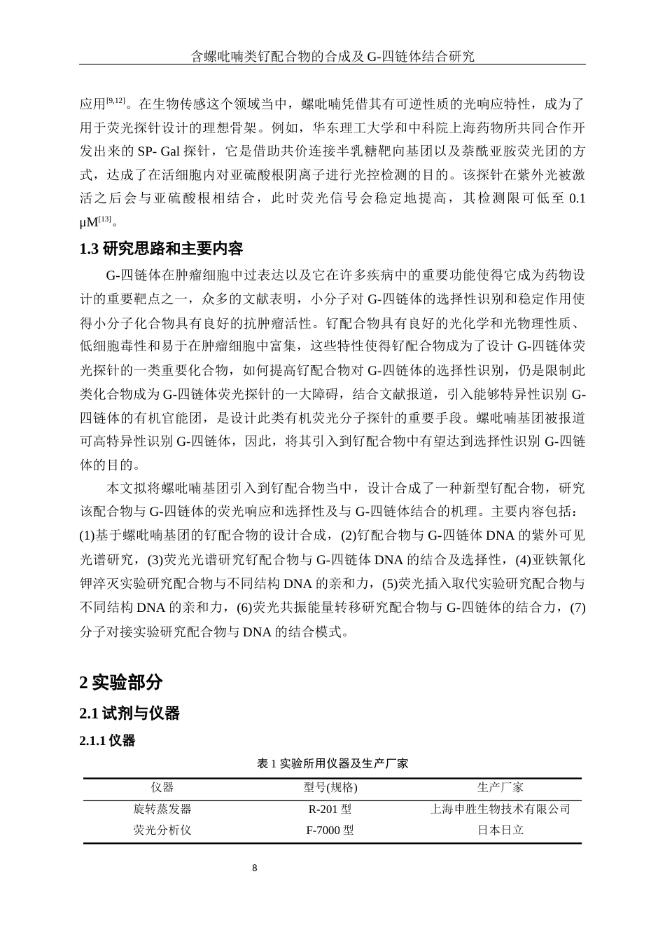 25年WH制药工程 含螺吡喃类钌配合物的合成及G-四链体结合研究8.12-AI1.1终-约13399字符.docx_第8页