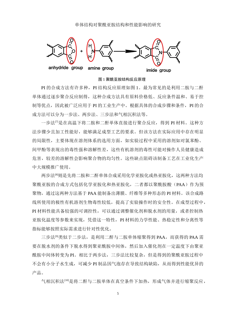 25年WH材料科学与工程 单体结构对聚酰亚胺结构和性能的影响研究23.46-AI33.45-约16609字符.doc_第5页