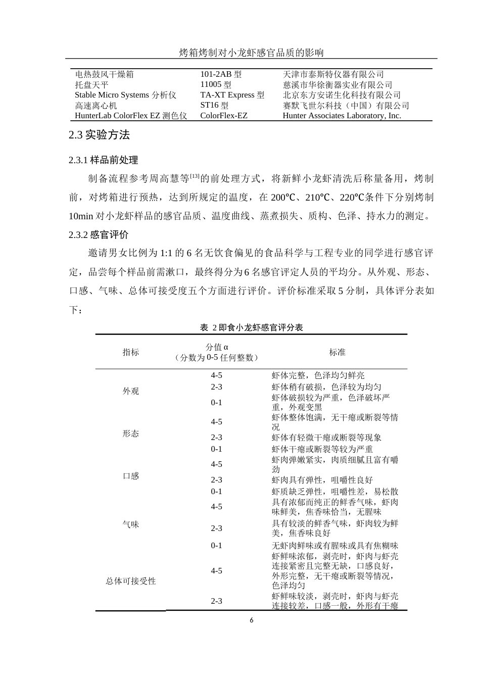 25年WH食品科学与工程 烤箱烤制对小龙虾感官品质的影响18.05-AI14.09-约9733字符.docx_第8页