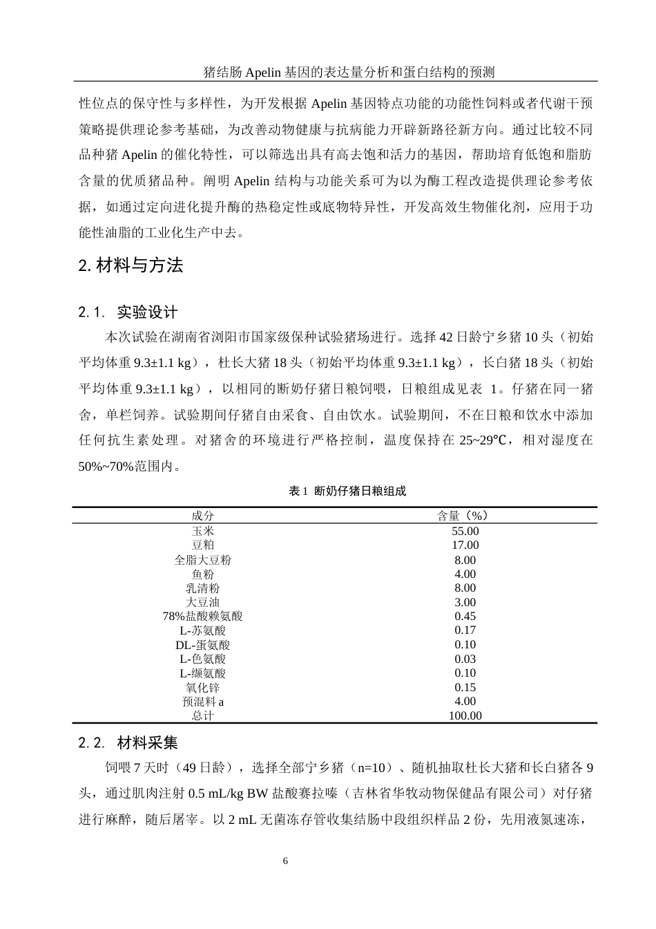 25年WH动物科学 猪结肠Apelin基因的表达量分析和蛋白结构的预测12.26-AI19.32-约12808字符.docx_第7页