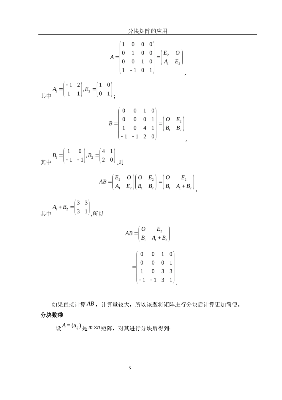 25年WH数学与应用数学 分块矩阵的应用探讨10.1-AI11.81-约5855字符.docx_第6页
