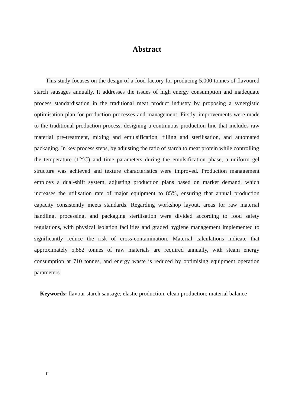 25年WH食品科学与工程 年产5000吨风味淀粉肠工厂设计3.63-AI27.21-约10974字符.docx_第2页