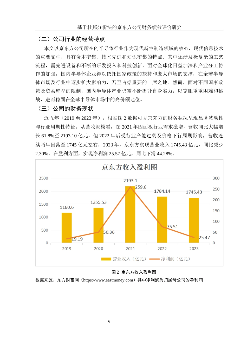 25年WH会计学 基于杜邦分析法的京东方公司财务绩效评价研究15.01-AI15.61-约12798字符.docx_第7页