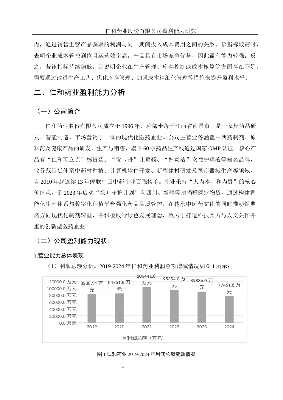 25年WH财务管理 仁和药业股份有限公司盈利能力研究15.94-AI10.62-约11499字符.docx_第6页