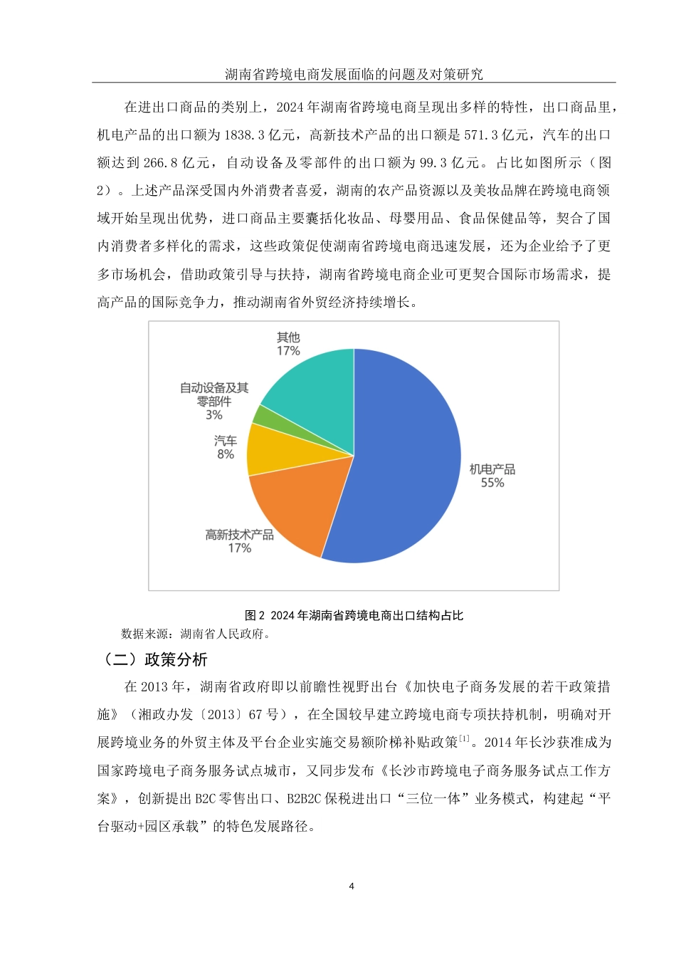 25年WH国际经济与贸易 湖南省跨境电商发展面临的问题及对策研究10.02-AI16.21-约16929字符.doc_第6页
