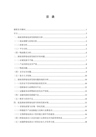 25年WH国际经济与贸易 湖南省跨境电商发展面临的问题及对策研究10.02-AI16.21-约16929字符.doc