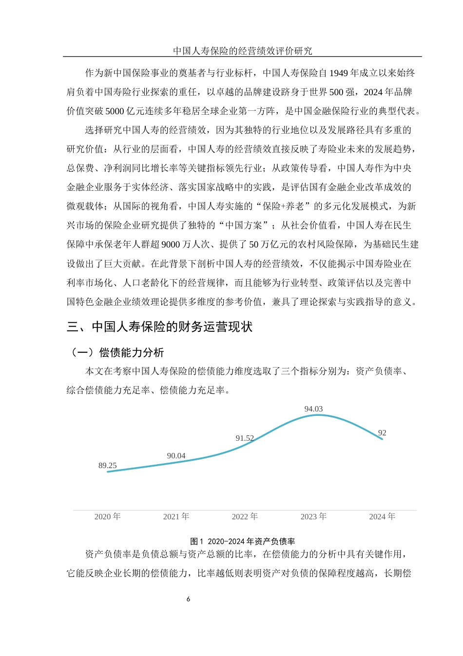 25年WH财务管理 中国人寿保险的经营绩效评价研究8.09-AI2.78-约13362字符.docx_第7页