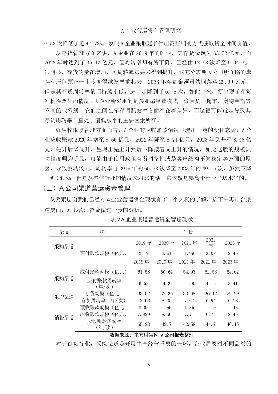 25年WH会计学 A企业营运资金管理研究5.06-AI3.25-约16910字符.doc_第7页
