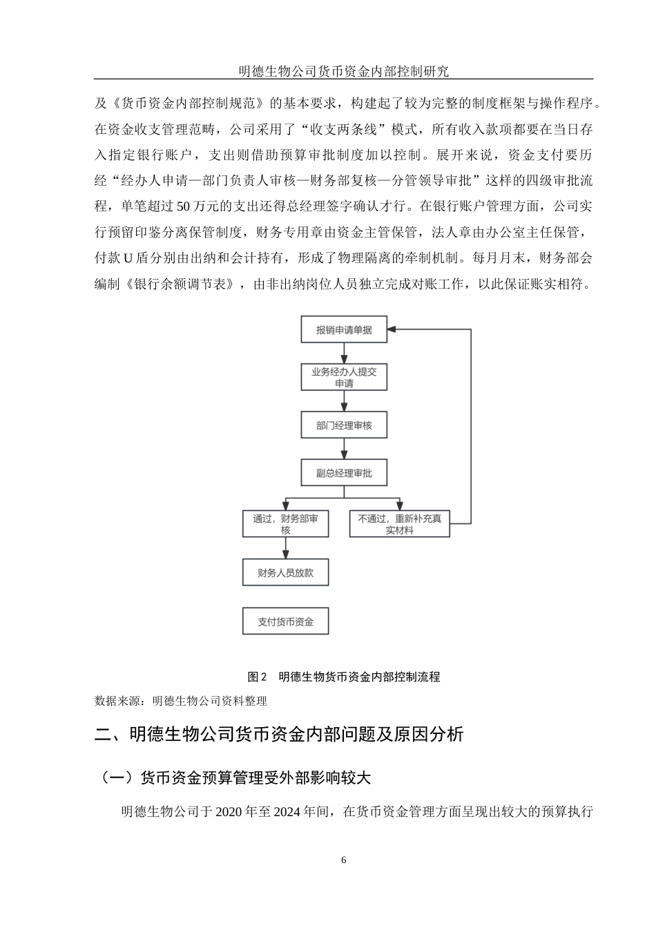 25年WH财务管理 明德生物公司货币资金内部控制研究3.06-AI20.27-约11240字符.docx_第7页