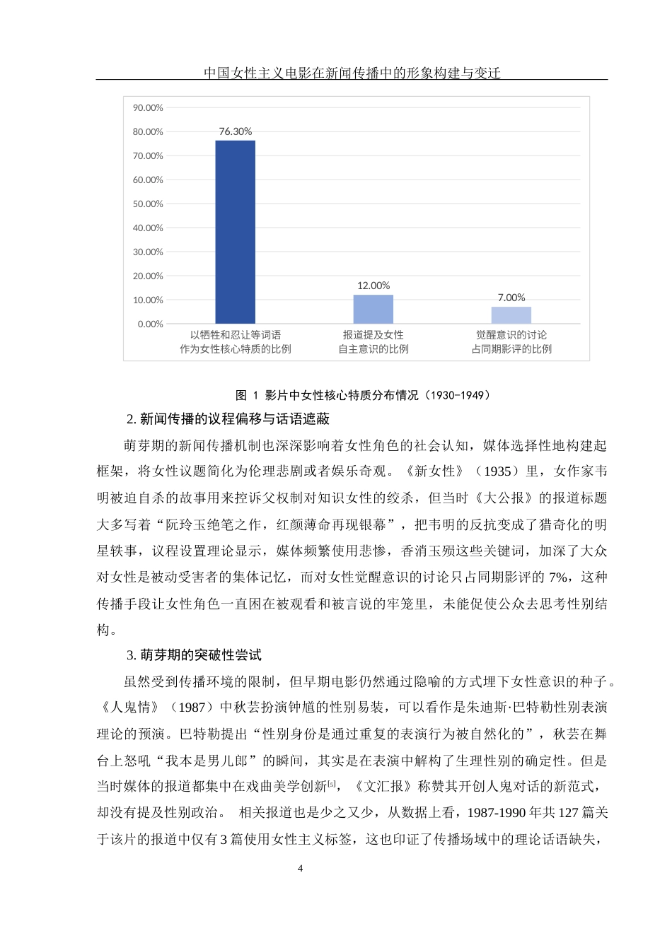 25年WH新闻学 中国女性主义电影在新闻传播中的形象构建与变迁0.34-AI5.55-约17232字符.docx_第7页