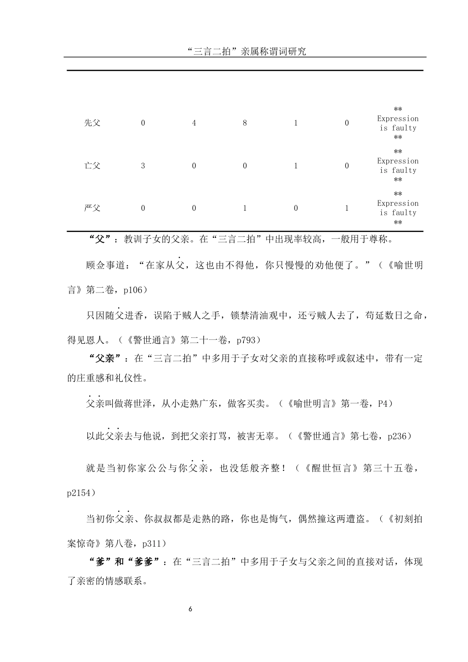 25年WH汉语言文学 “三言二拍”亲属称谓词研究12.95-AI16.24-约14390字符.docx_第6页