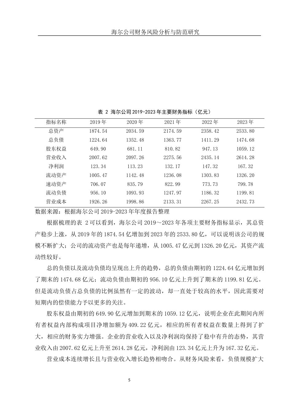 25年WH会计学 海尔公司财务风险分析与防范研究19.07-AI0.3-约14529字符.docx_第6页