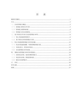25年WH财务管理 基于财务比率分析方法的TCL科技集团偿债能力研究15.95-AI19.05-约13521字符.docx