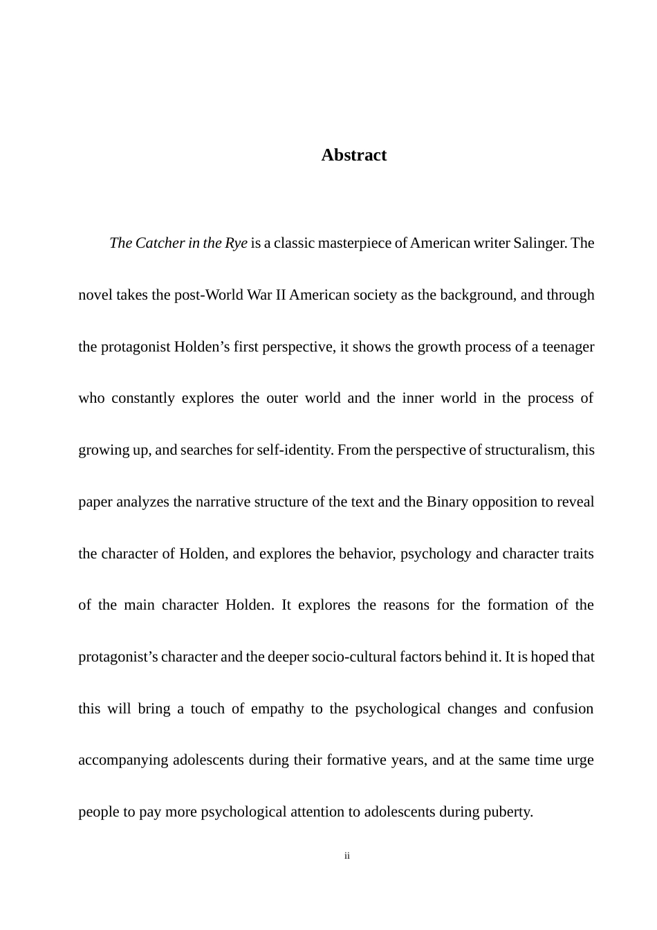 25年WH英语 Analysis   of Structuralism结构主义视角下《麦田里的守望者》霍尔顿人物形象分析2.14-AI6.63-约33877字符.docx_第6页
