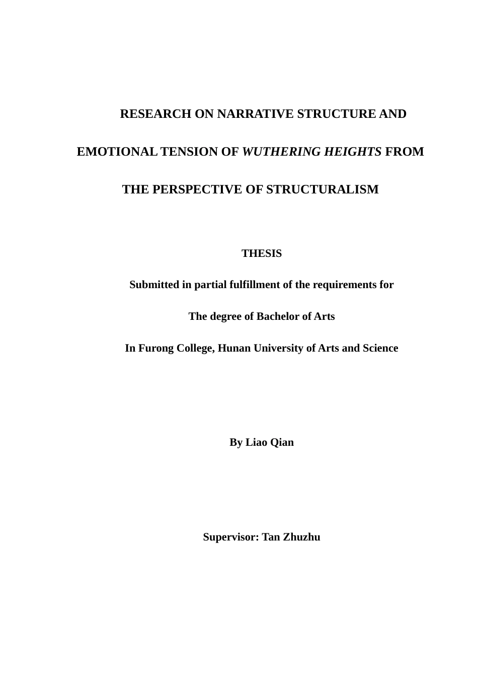 25年WH英语 e Perspective of Structuralism 结构主义视角下的《呼啸山庄》 叙事结构与情感张力研究2.86-AI14.14-约25748字符.docx_第2页