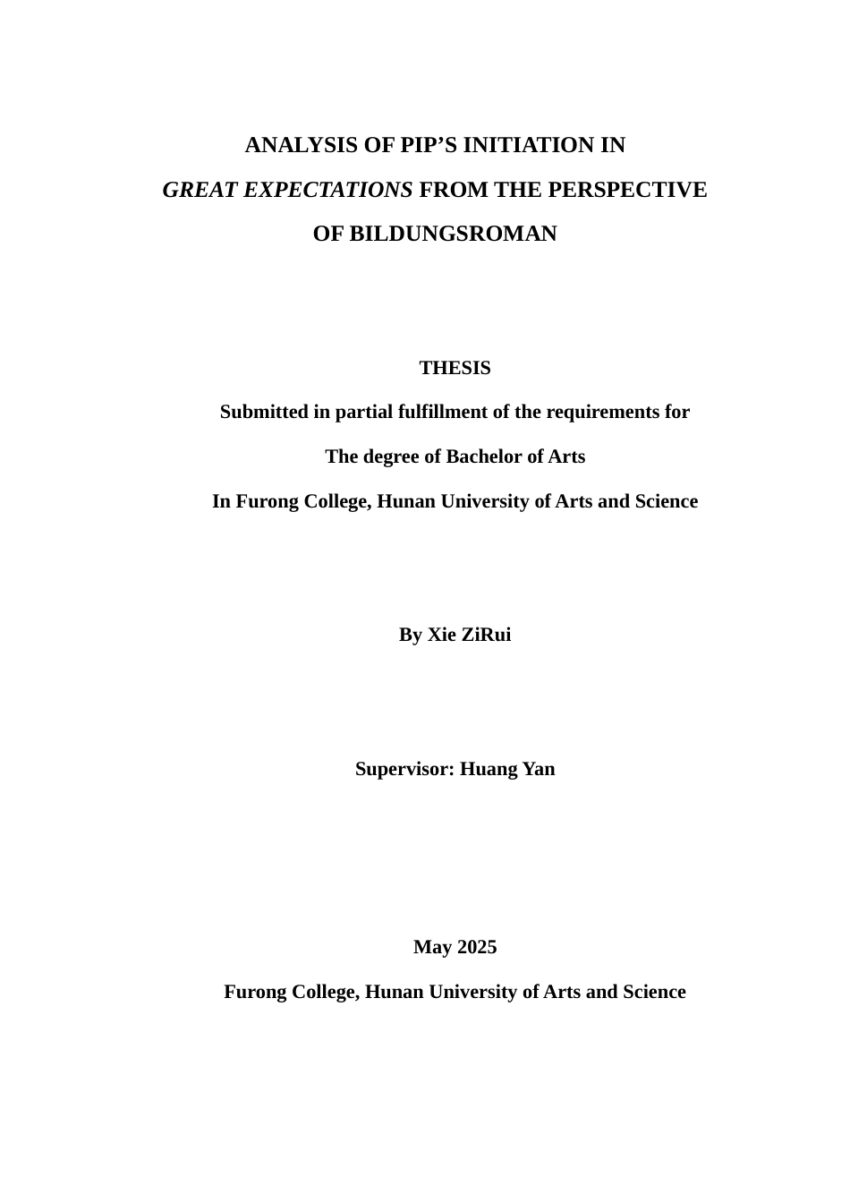 25年WH英语 Ana  Bildungsroman成长小说视角下《远大前程》中匹普的成长历程13.01-AI16.17-约34150字符.docx_第1页