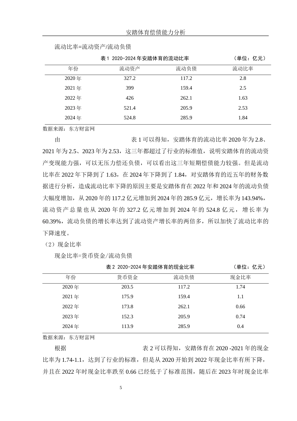 25年WH财务管理 安踏体育偿债能力分析12.46-AI6.74-约11309字符.docx_第6页