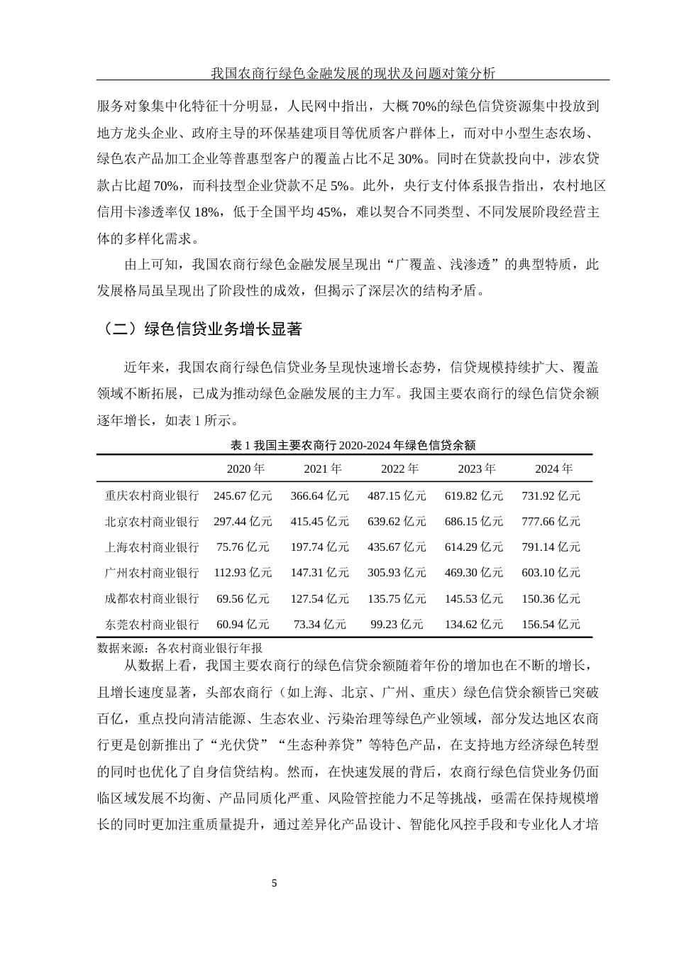 25年WH金融工程 我国农商行绿色金融发展的现状及问题对策分析3.13-AI14.01-约10429字符.docx_第6页