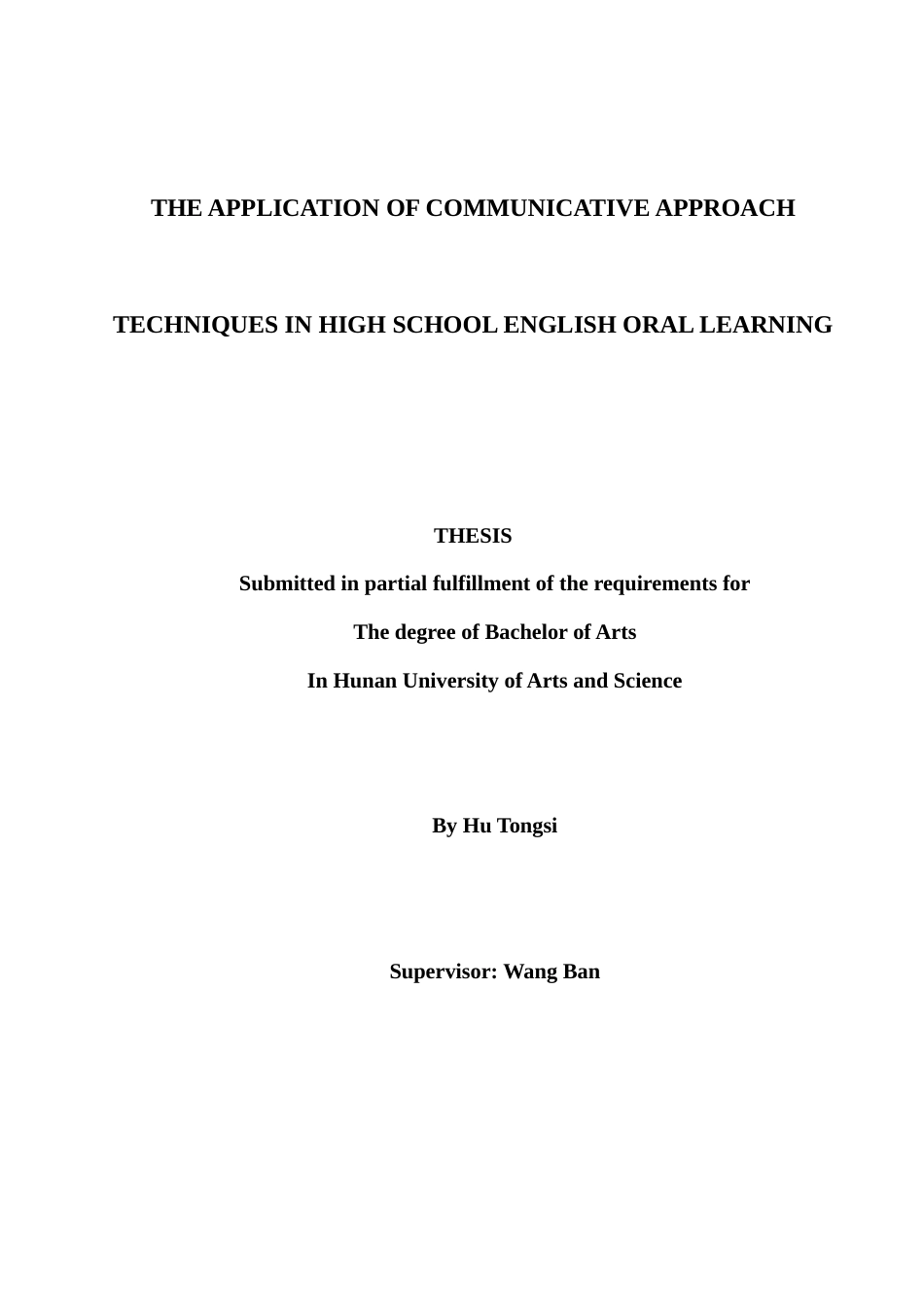 25年WH英语 交际法手段在高中英语口语学习中的运用 of Communicative Approach Techniques in High School English Oral Learning-约34386字符.docx_第1页