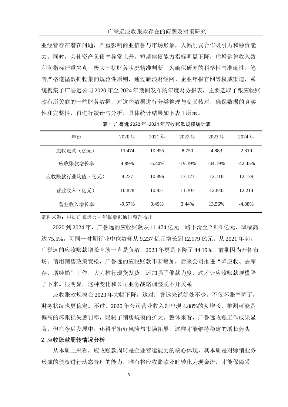 25年WH财务管理 广誉远应收账款存在的问题及对策研究7.43-AI12.78-约12769字符.docx_第6页