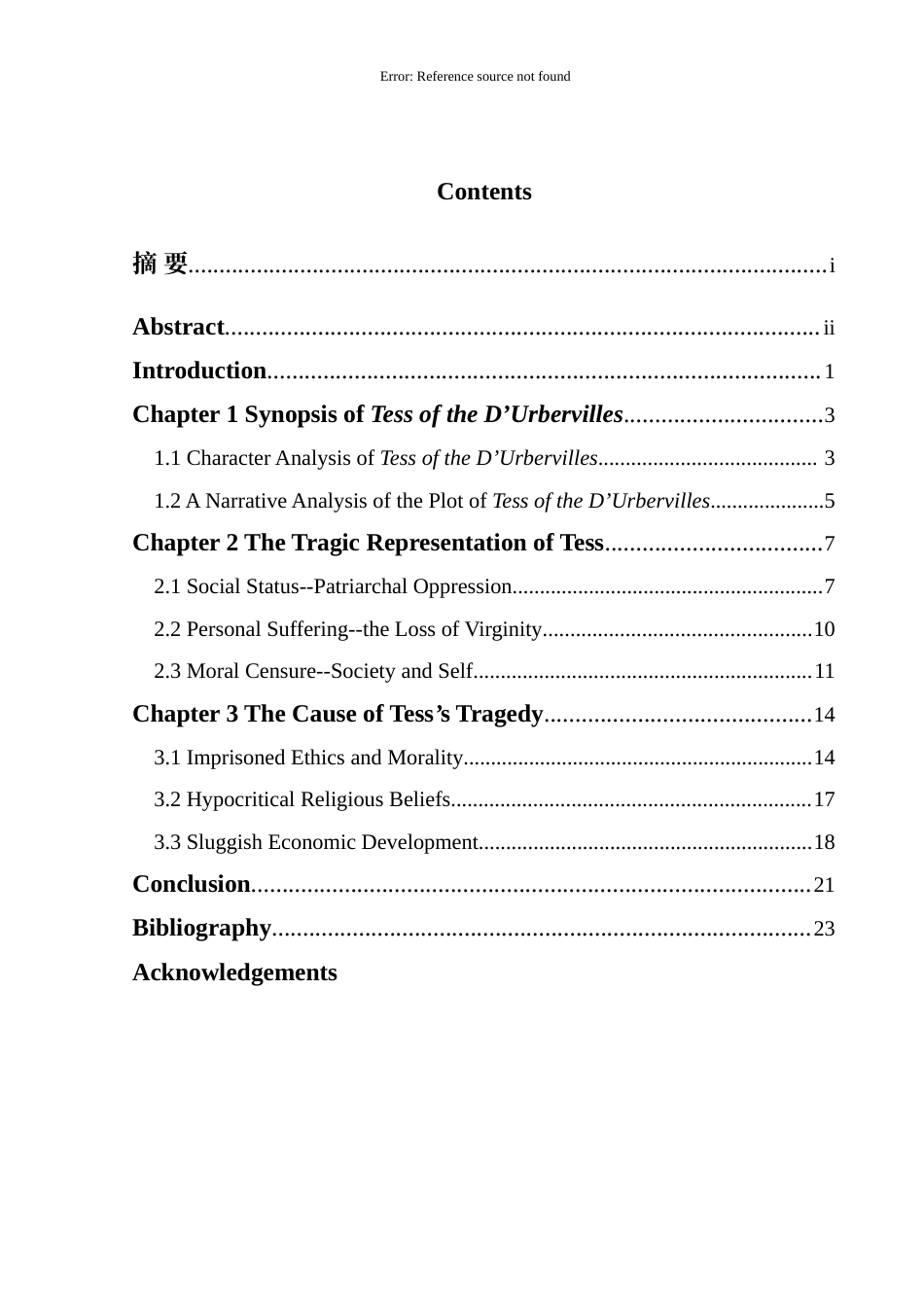 25年WH英语 A Study of Tess's Tragic in Tess of the D'Urbervilles. 《德伯家的苔丝》中苔丝的悲剧命运的研究。16.49-AI16.25_1-约30178字符.docx_第2页