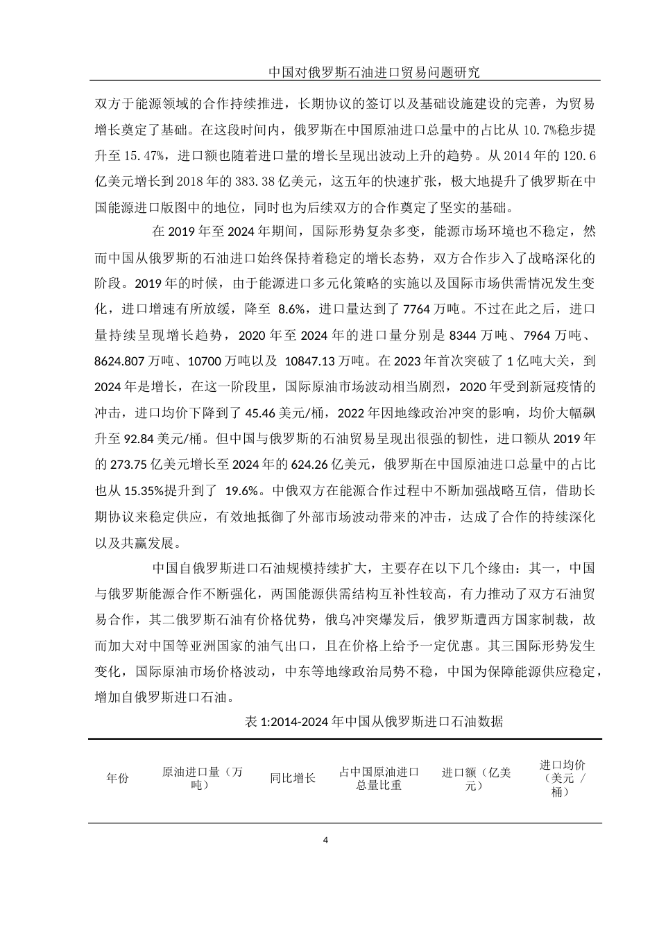 25年WH国际经济与贸易 中国对俄罗斯石油进口贸易问题研究8.91-AI8.6-约12355字符.docx_第5页