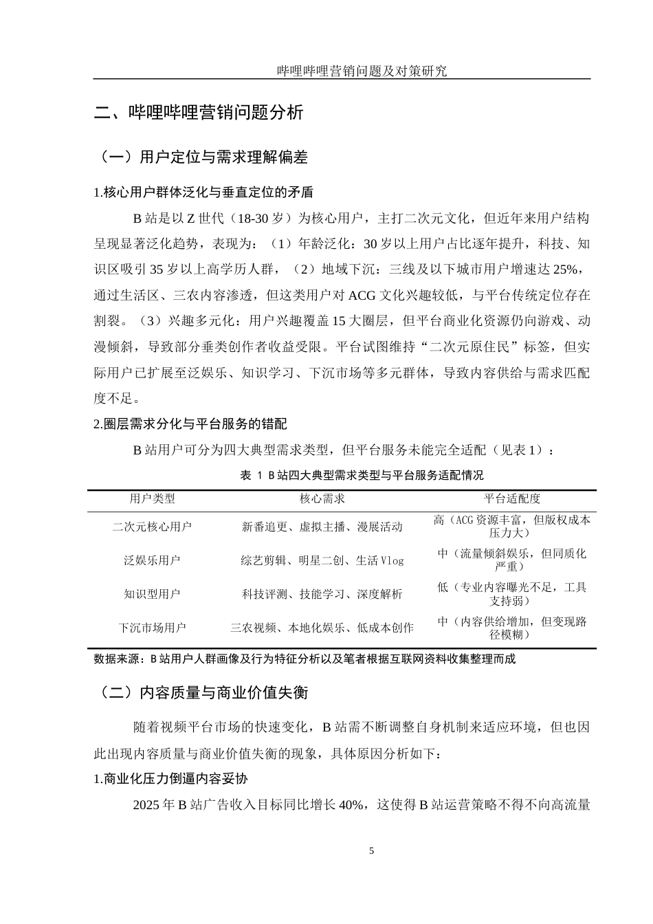 25年WH市场营销 哔哩哔哩营销问题及对策研究5.63-AI19.66-约12186字符.docx_第6页