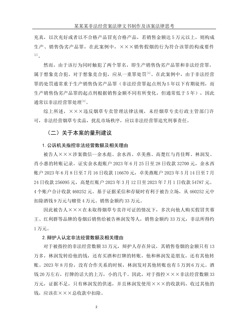 25年WH法学 某某某非法经营案法律文书制作及该案法律思考9.62-AI18.08-约10642字符.docx_第4页