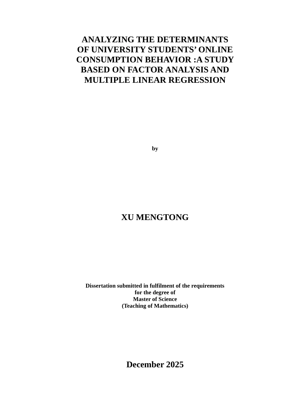 25年全英语数学统计学硕论  分析大学生网络消费行为的决定因素：基于因子分析和多元线性回归的研究终.docx_第2页