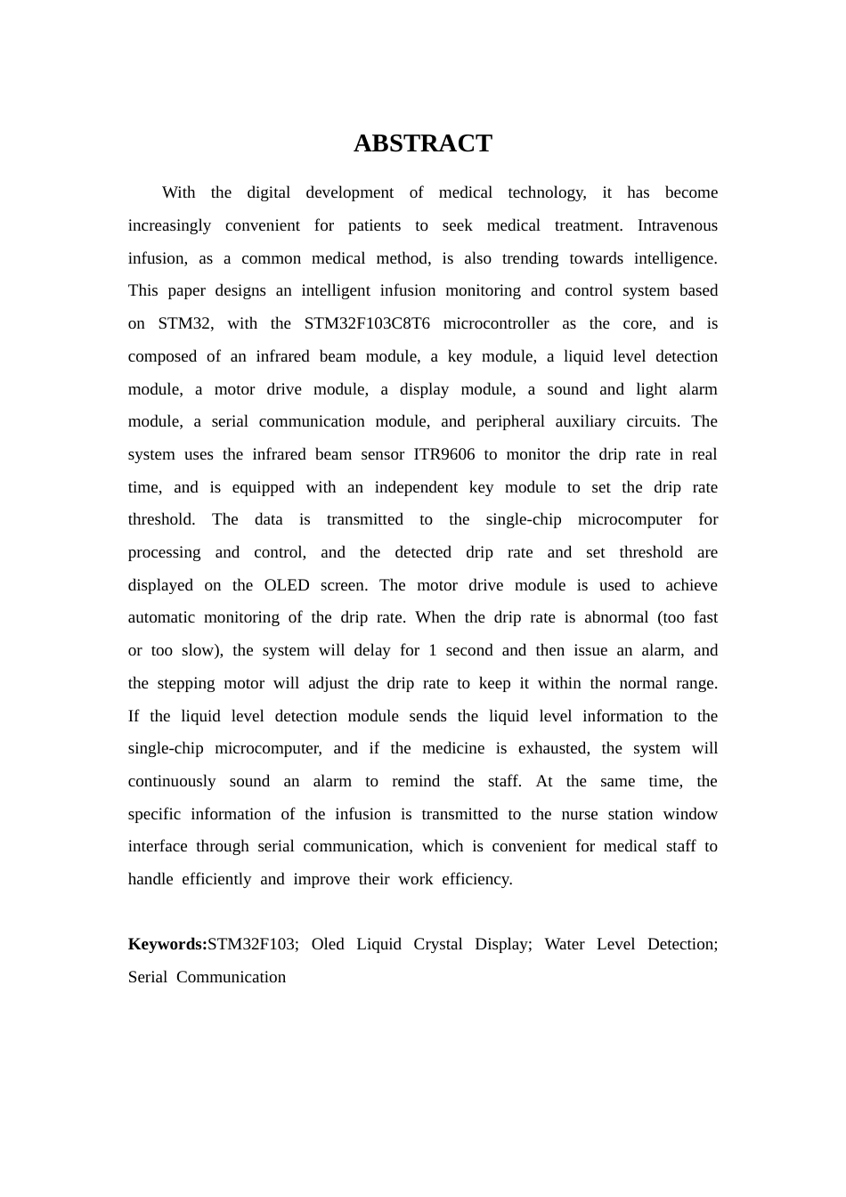 25年CH 通信工程-基于STM32的智能输液监测系统设计.docx定稿_第5页