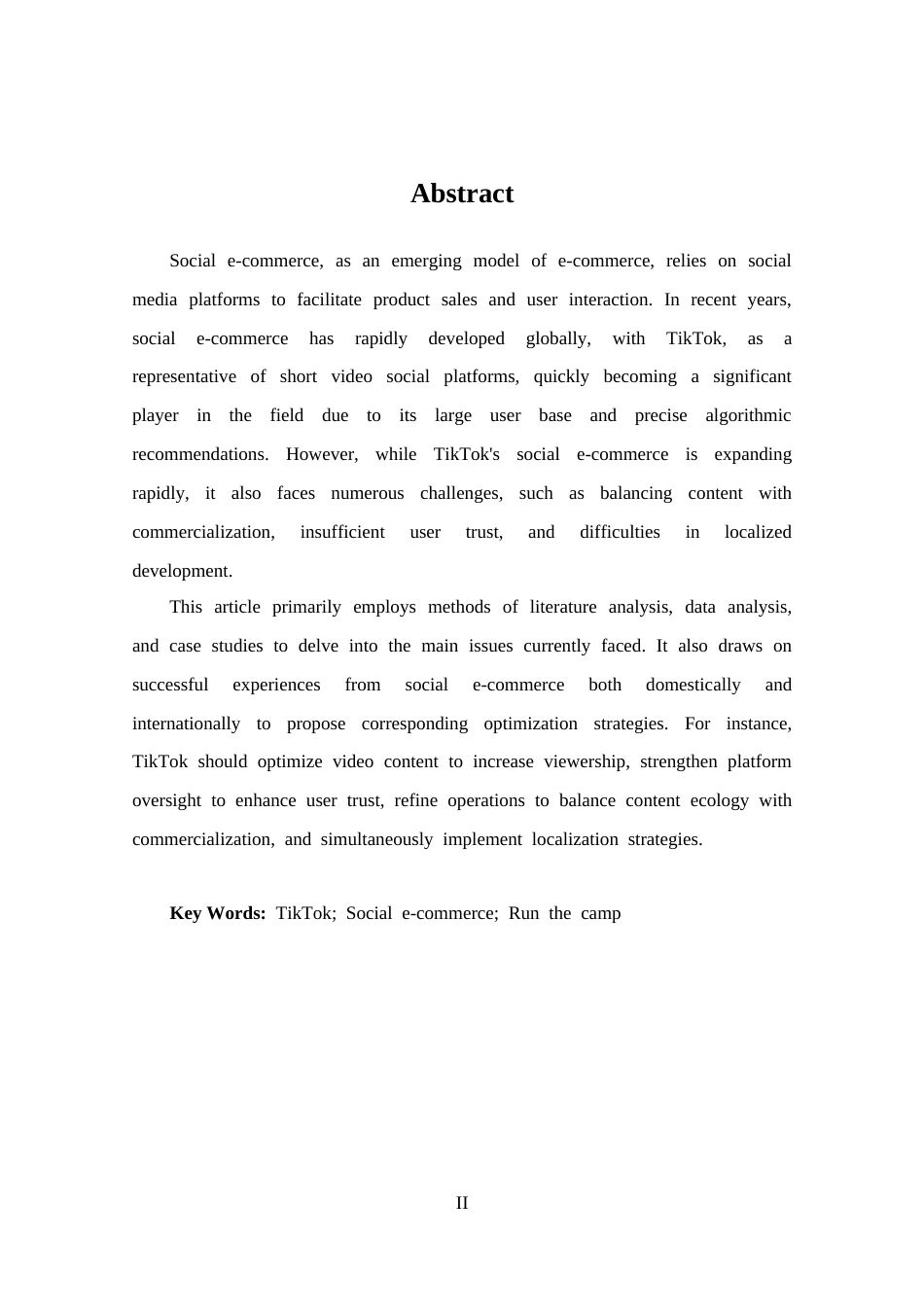 25年CH 跨境电子商务-TikTok社交电商运营存在的问题及对策分析-约12753字符.docx_第2页