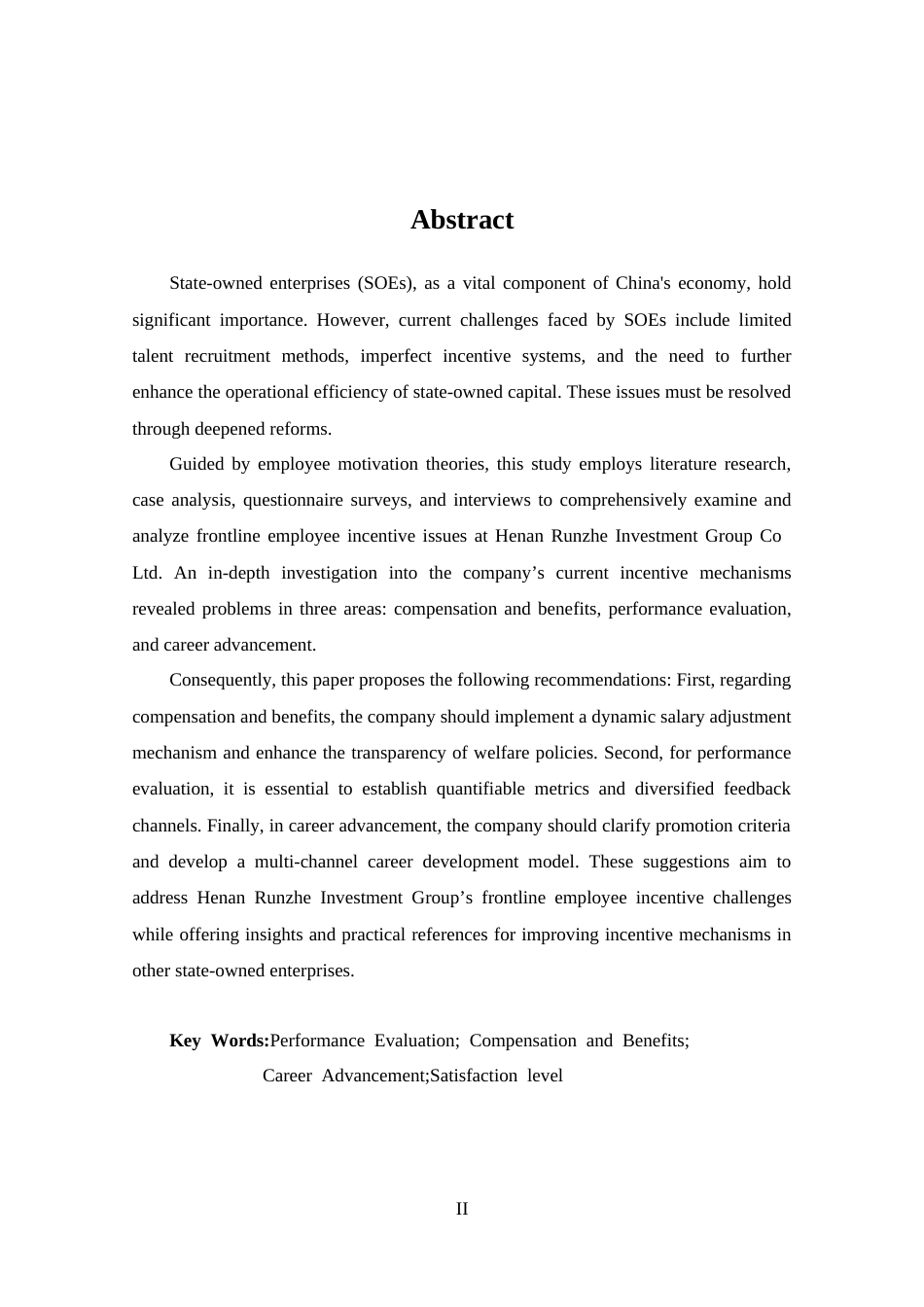 25年CH 工商管理-河南润柘投资集团公司基层员工激励问题分析-约15153字符.docx_第2页