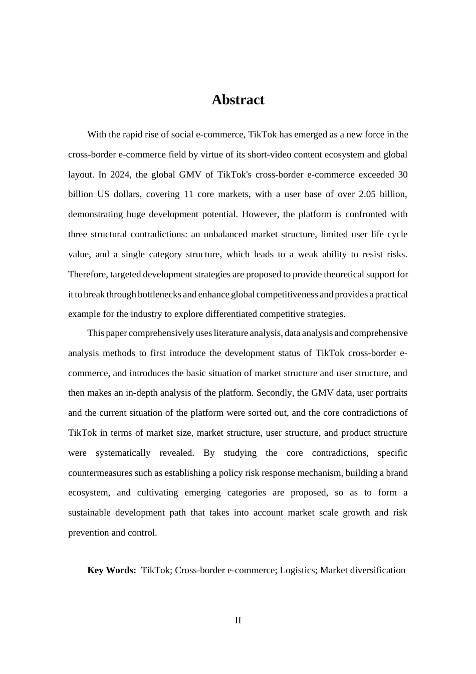 25年CH 跨境电子商务-TikTok跨境电商发展存在的问题及对策分析-约13967字符.docx_第2页