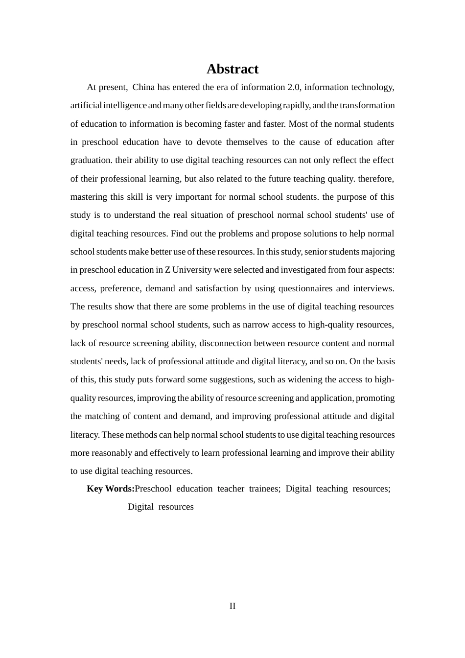 25年CH 学前教育师范生数字教学资源使用的现状调查-约17624字符.docx_第2页