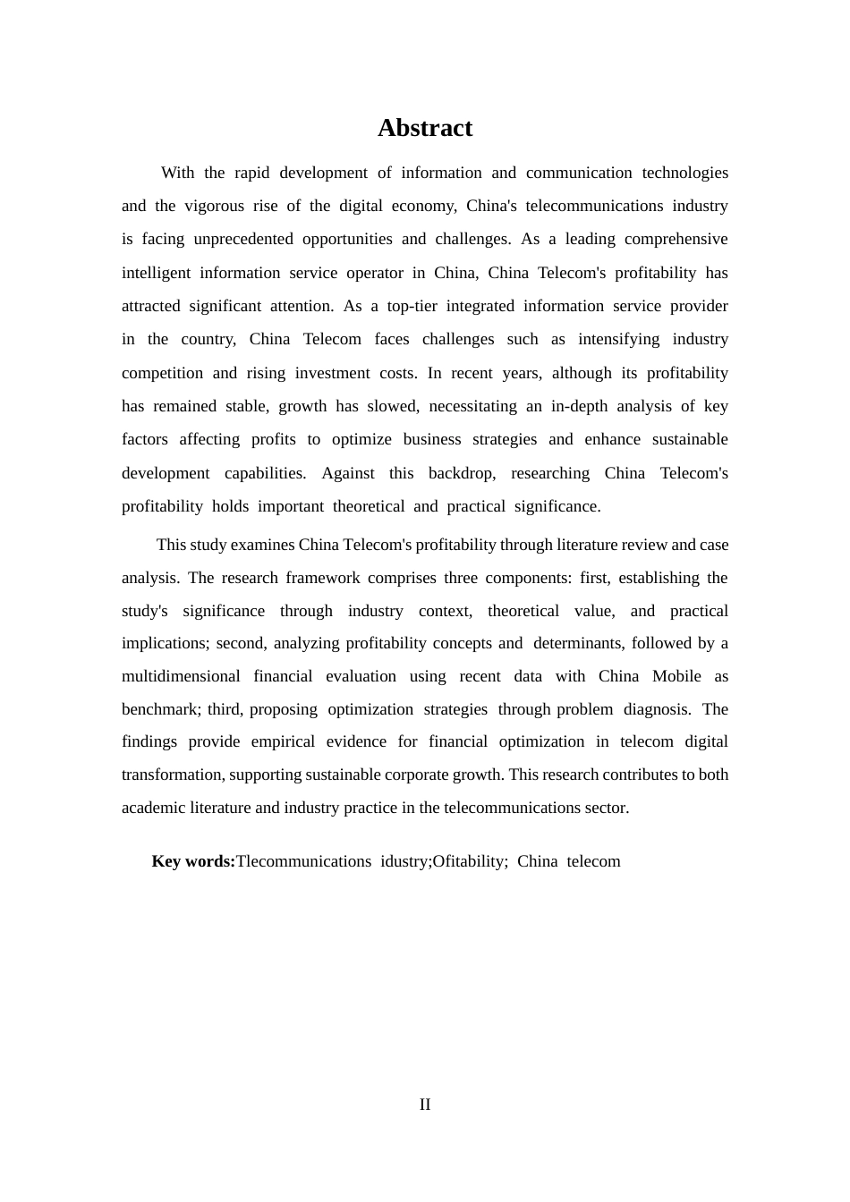 25年CH 会计学-中国电信盈利能力分析-约14357字符.docx_第2页